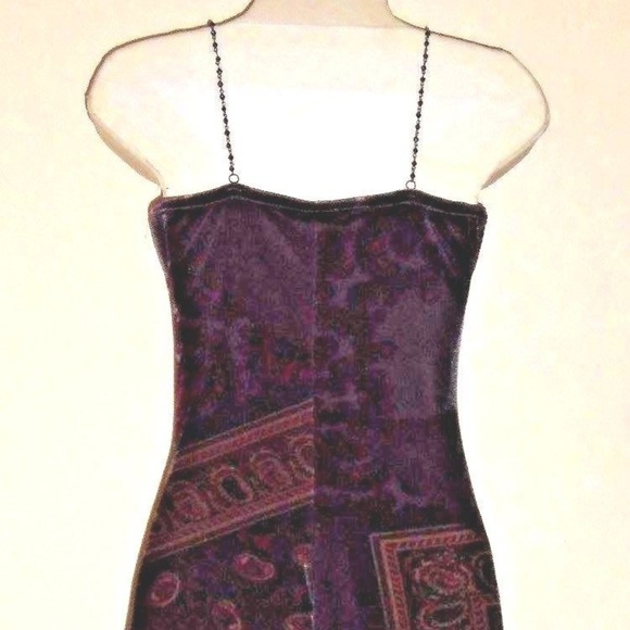 Vintage Rare Beaded Chain Spaghetti Straps Sexy Dress - Picture 7 of 12
